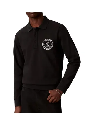 Polo Noir Homme Calvin Klein Jeans Terry 1