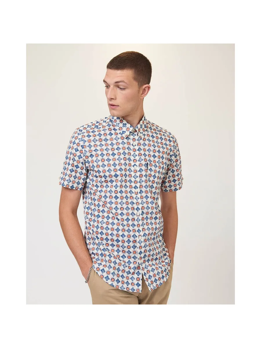 Chemise BEN SHERMAN à imprimé rétro vieilli. 6