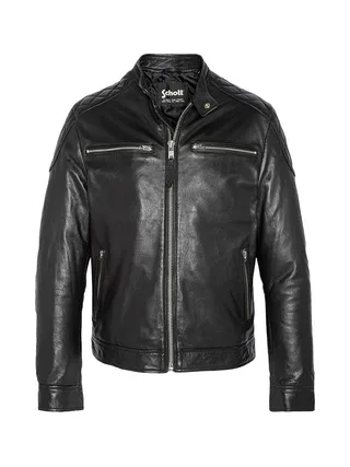 Blouson en cuir Noir Homme Schott Blouson LCLEO 1
