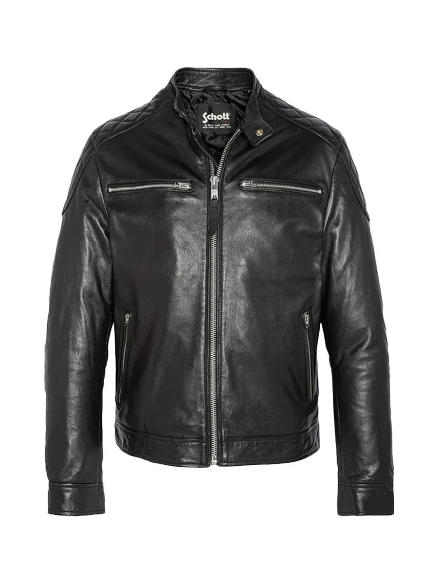 Blouson en cuir Noir Homme Schott Blouson LCLEO 2