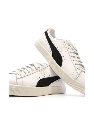 Baskets Blanches/Noires Homme Puma Clyde Base 7