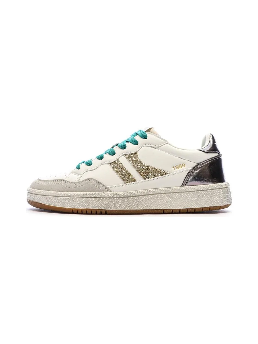 Baskets Ecru/Or Femme Teddy Smith 120598 2
