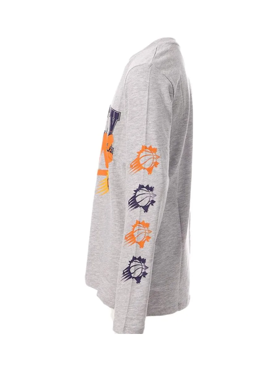 Phoenix Suns T-shirt Manches Longues Gris Garçon NBA Get Busy 3