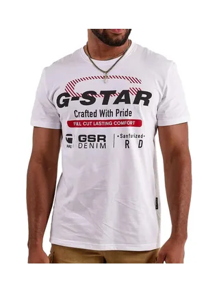 T-shirt Blanc Homme G-Star Raw Old Skool 1