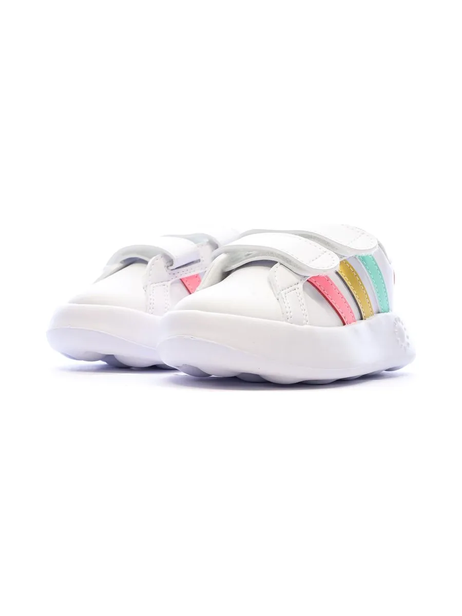 Baskets Blanches/Roses Fille Adidas Grand Court 2.0 IE1371 7