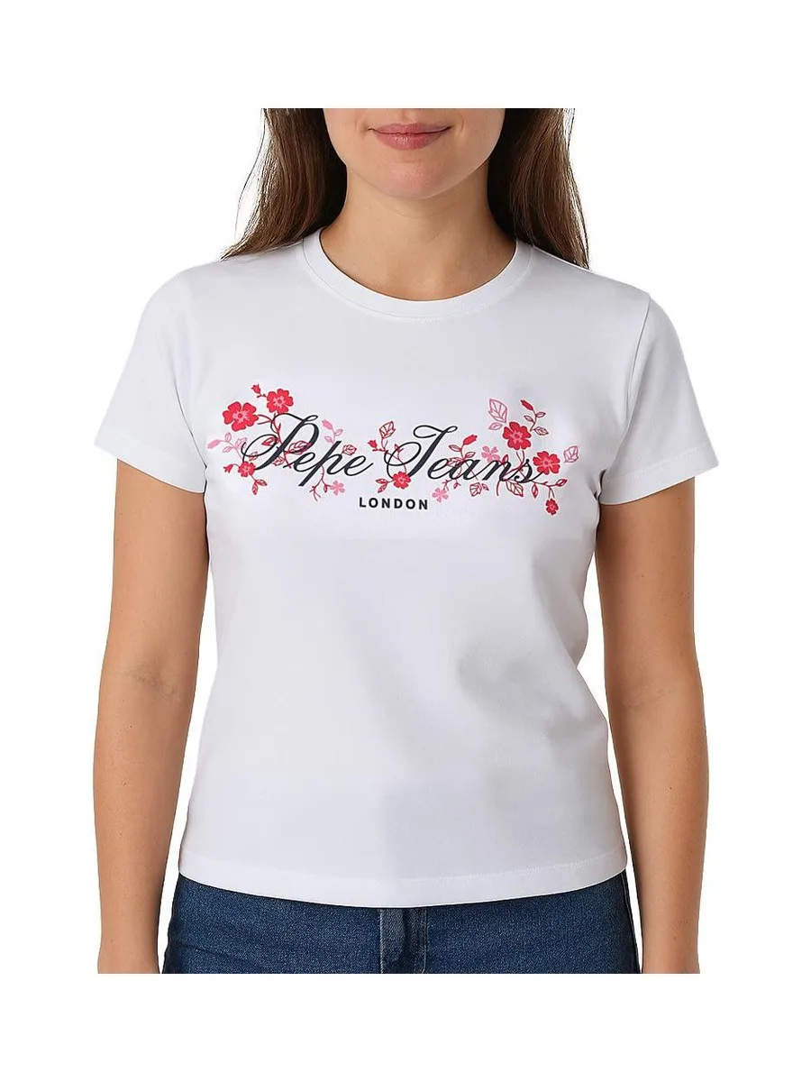 T-Shirt Blanc Femme Pepe jeans Pjl L Nd T 2