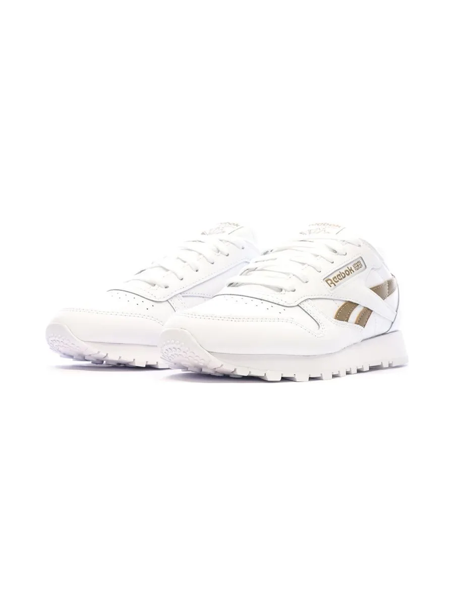 Baskets Blanc/Marron Femme Reebok Classic Leather 6
