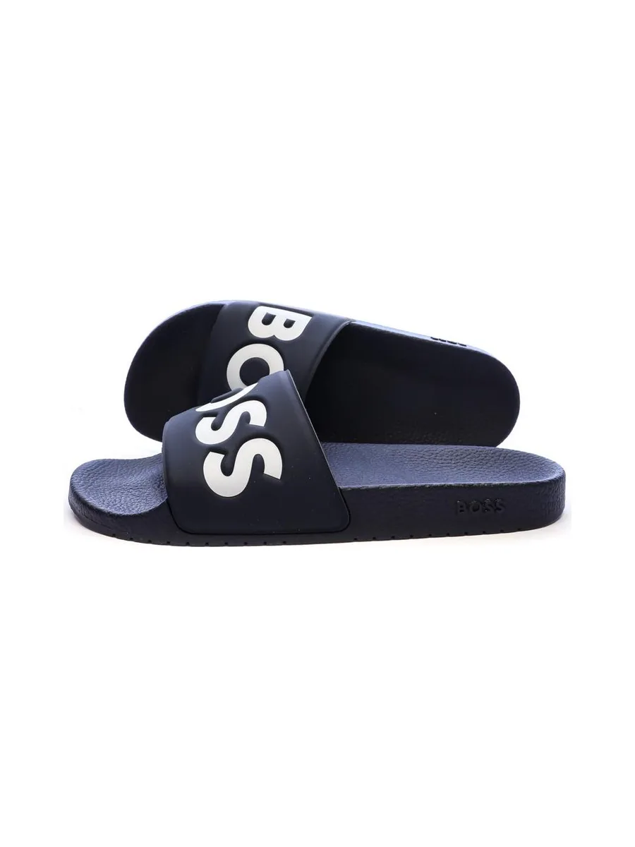 Claquettes Bleu Marine Homme BOSS Aryeh 2