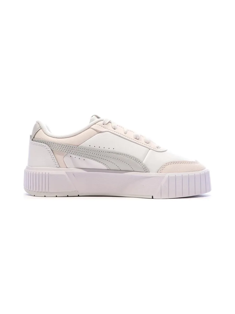 Baskets Blanc/Rose/Gris Femme Puma Carina Mia 3