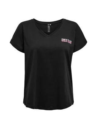 T-Shirt Noir Femme ONLY Mally Life 1