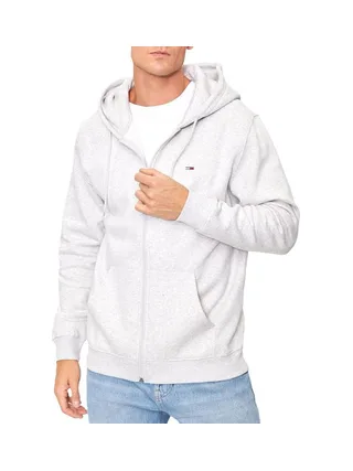 Sweat Zippé Gris Clair Homme Tommy Hilfiger DM0DM2 1
