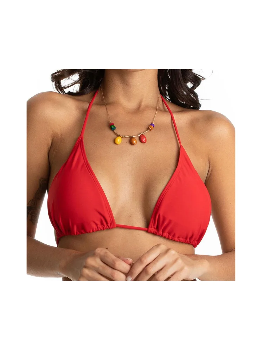 Haut de Bikini Rouge Femme Sun Project Triangle - Taille 2