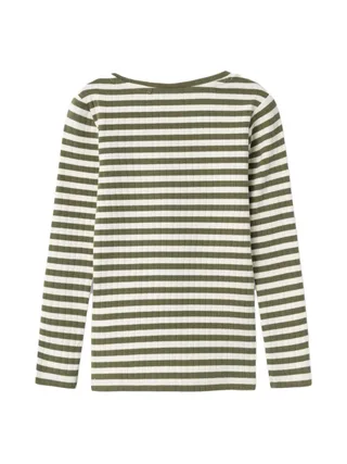 T-Shirt Manches Longues Vert/Blanc Fille Name it Fsuraja 3