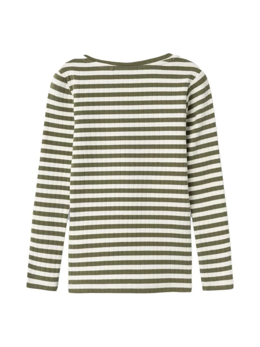 T-Shirt Manches Longues Vert/Blanc Fille Name it Fsuraja 4