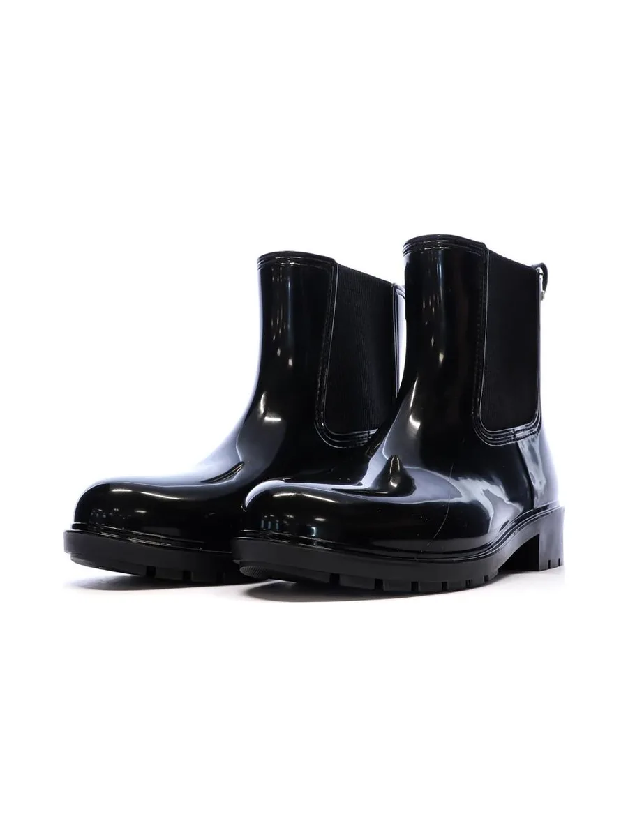 Bottes de Pluie Noir Femme Tommy Hilfiger Flag Hardware Rainbow 6