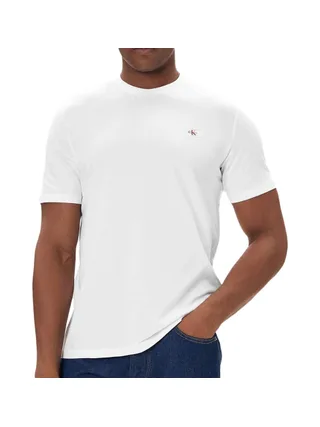 X2 T-Shirts Blanc/Noir Homme Calvin Klein Woven Label 3