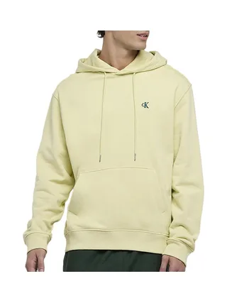 Sweat à Capuche Jaune Homme Calvin Klein Jeans 350 Terry Monog 1