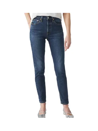 Jeans 501 Bleu Foncé Femme Levi's 501 Indigo Worn 1
