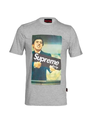 T-shirt Gris Homme Supreme Grip Film 1
