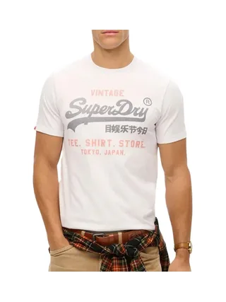 T-shirt Blanc Homme Superdry Vl Heritage Relaxed 1