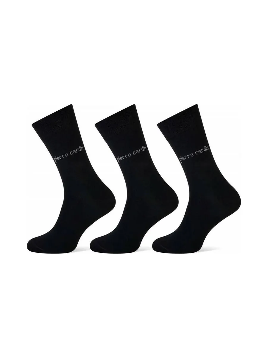 x3 Chaussettes Noires Homme Pierre Cardin CTK 2