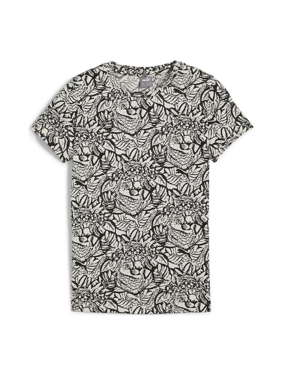 T-shirt Noir/Blanc Fille Puma Tropicat 2