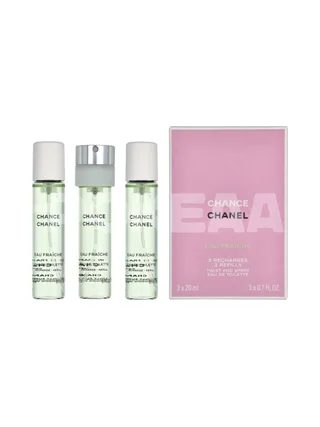Chanel Chance Eau Fraiche Giftset 60ml - 3x Edt Spray Refill 20Ml - Twist and Spray 1