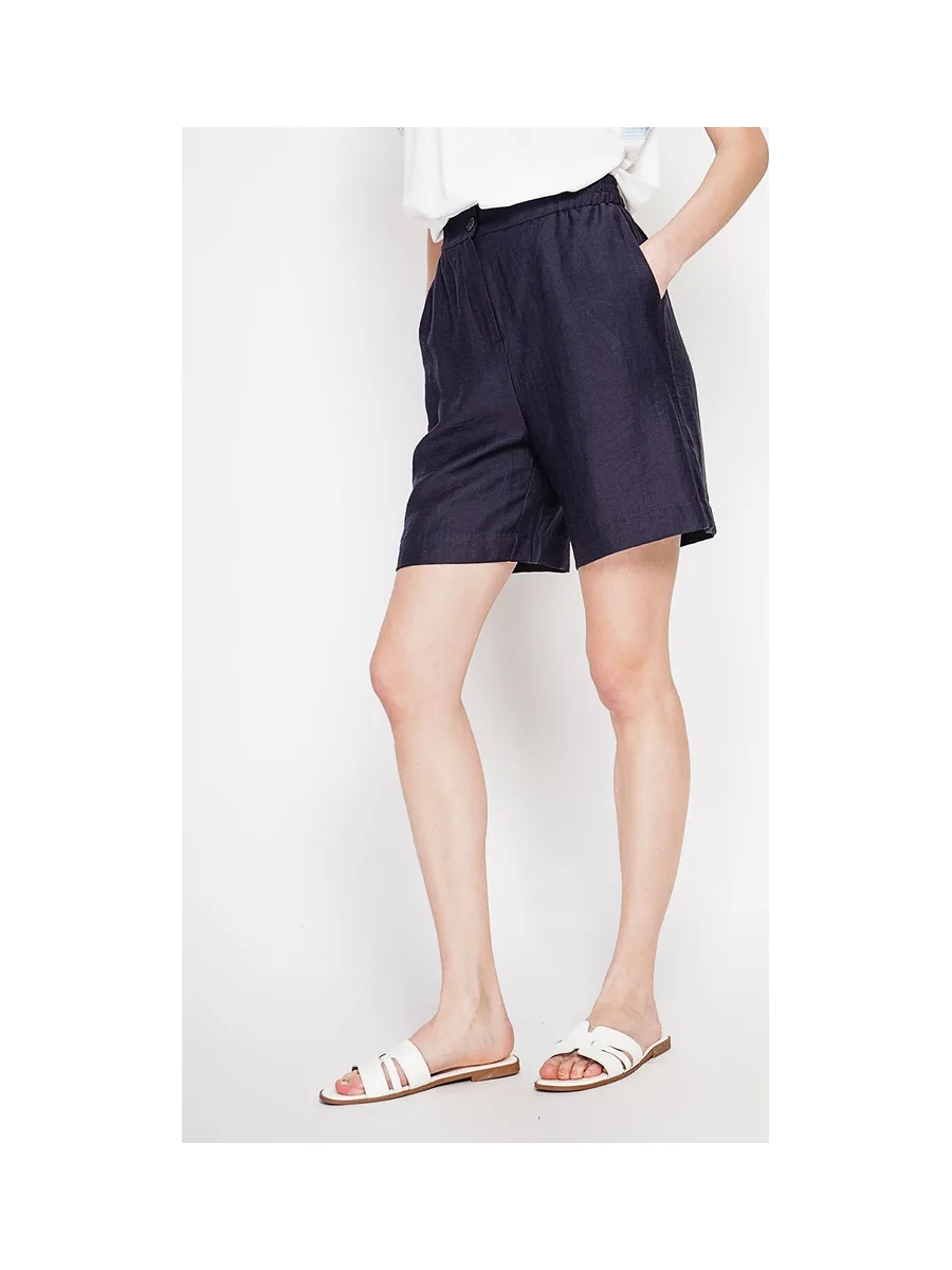 Bermuda taille haute coupe droite avec poche latérale 11