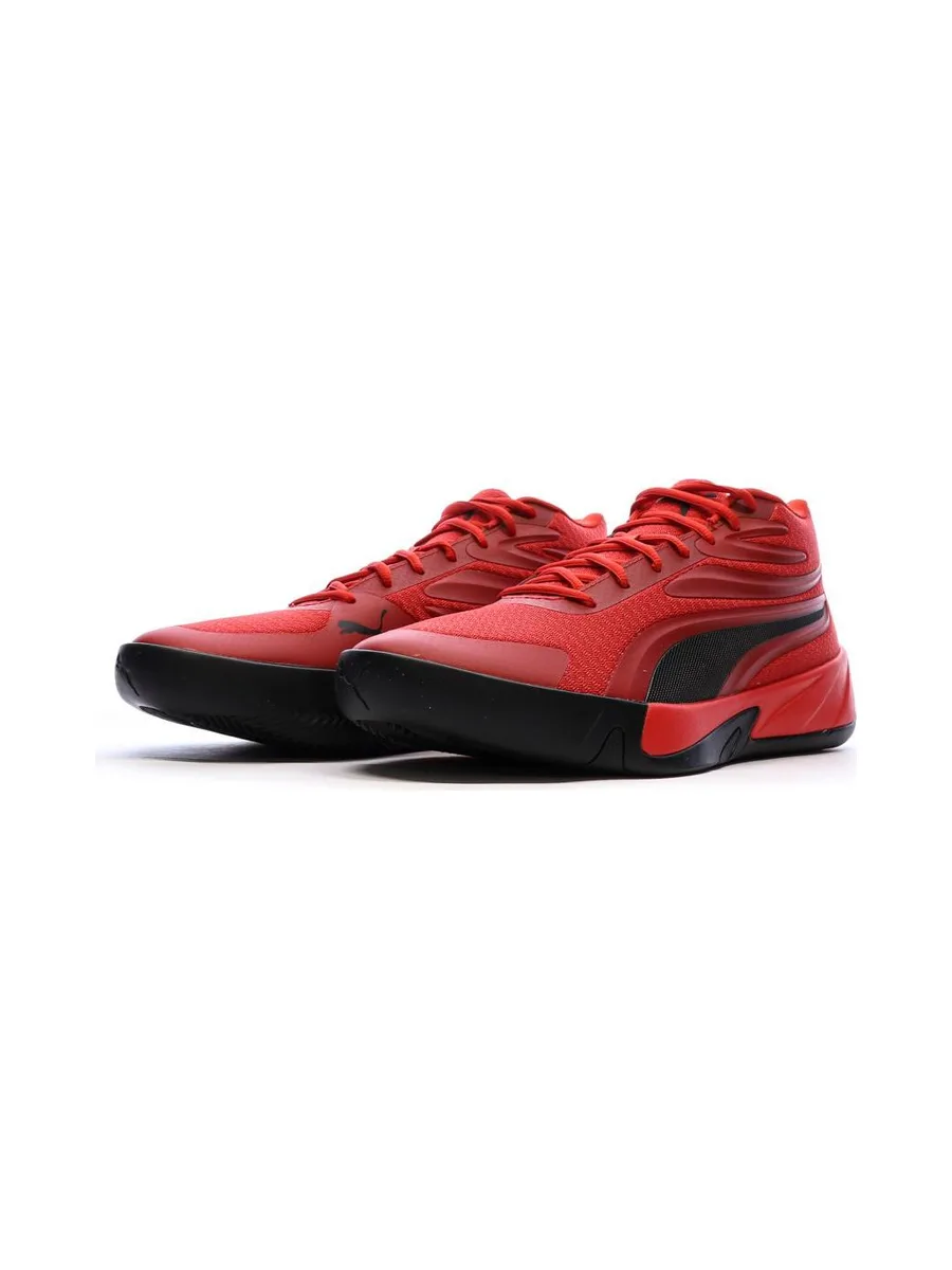 Chaussures de Basketball Rouges/Noires Homme Puma Court Pro 7