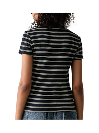 T-shirt Noir/Blanc Femme Tommy Hilfiger Slim 2