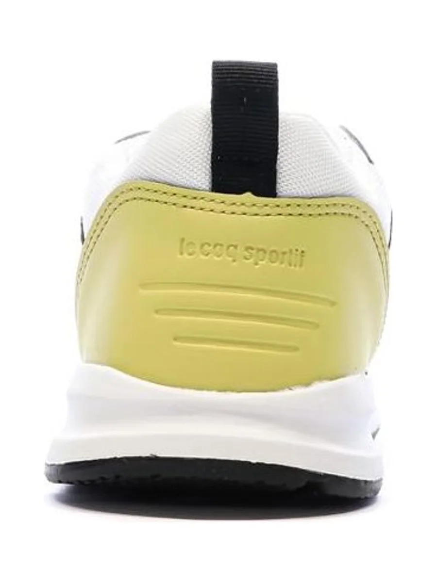 Baskets Blanc/Noir/Jaune Garçon Le Coq Sportif R500 4
