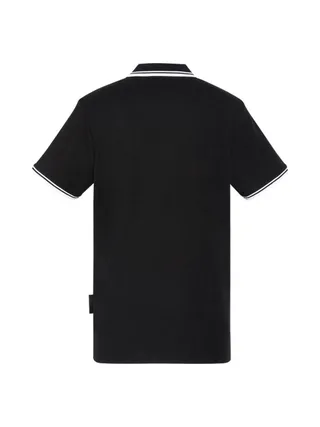Polo Noir/Blanc Homme Schott PSWILL2 2