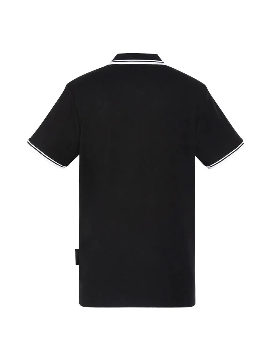 Polo Noir/Blanc Homme Schott PSWILL2 3