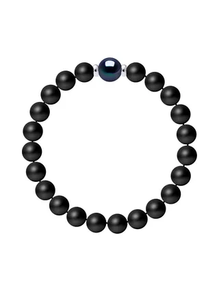 Bracelet Véritable Perle de Culture d'Eau Douce Ronde 9-10 mm — Argent 925 Millièmes — 22 cm — Homme 1