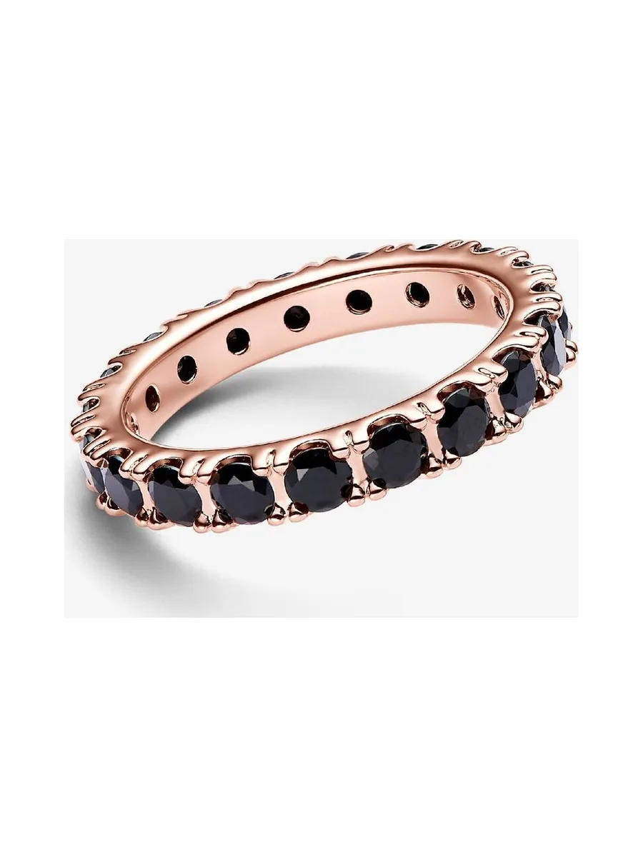 Pandora - Bague en plaqué or rose 14 carats noir 2