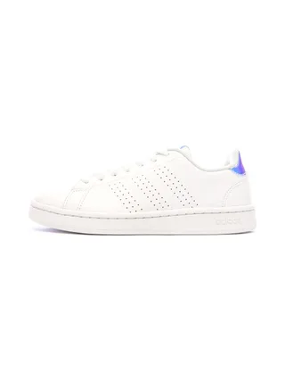 Baskets Blanches/Bleu Femme Adidas Advantage17 1