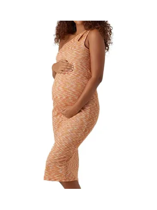 Robe Longues Orange Femme Vero Moda Maternity Zinnia Midi 1