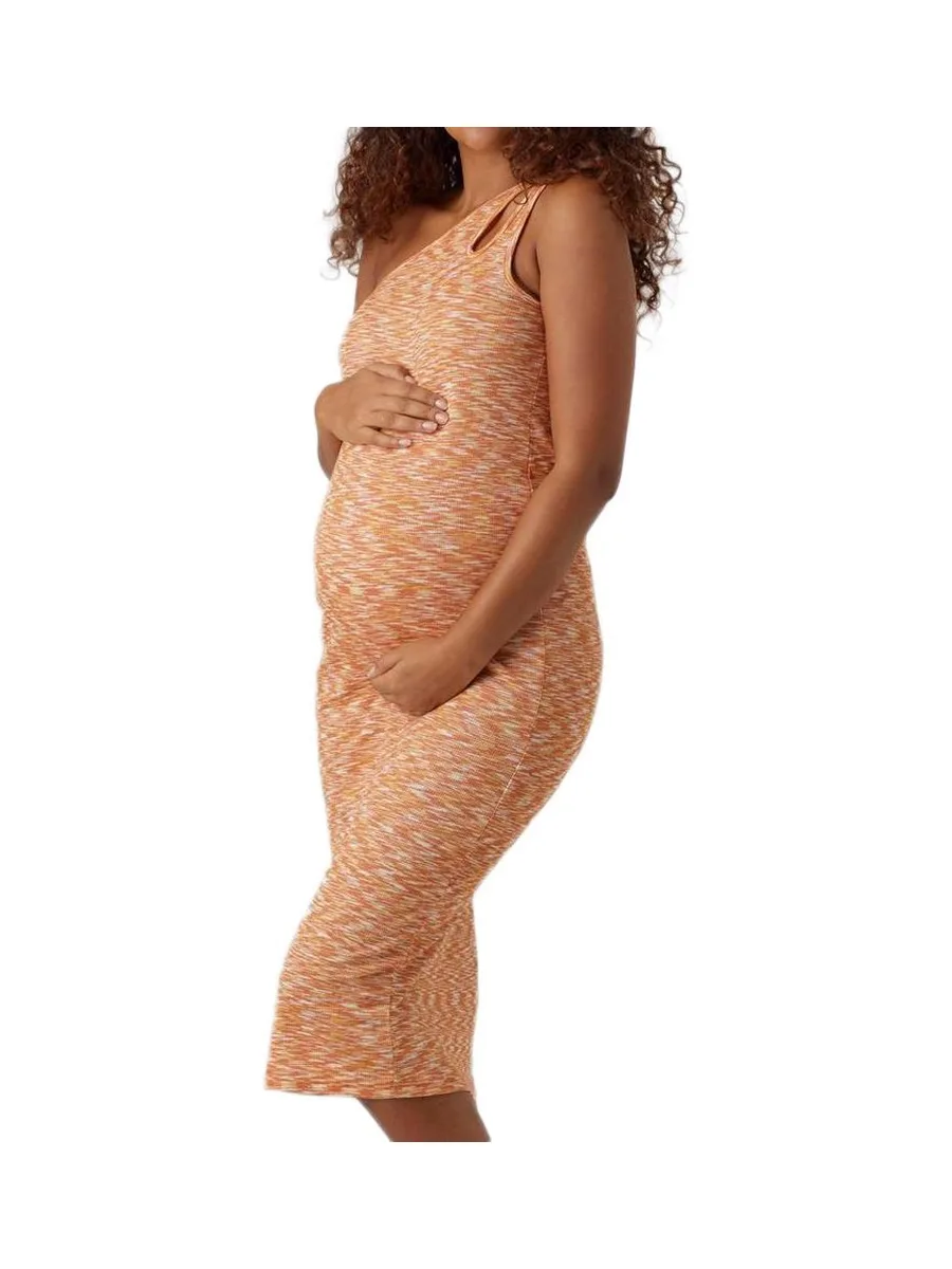 Robe Longues Orange Femme Vero Moda Maternity Zinnia Midi 2
