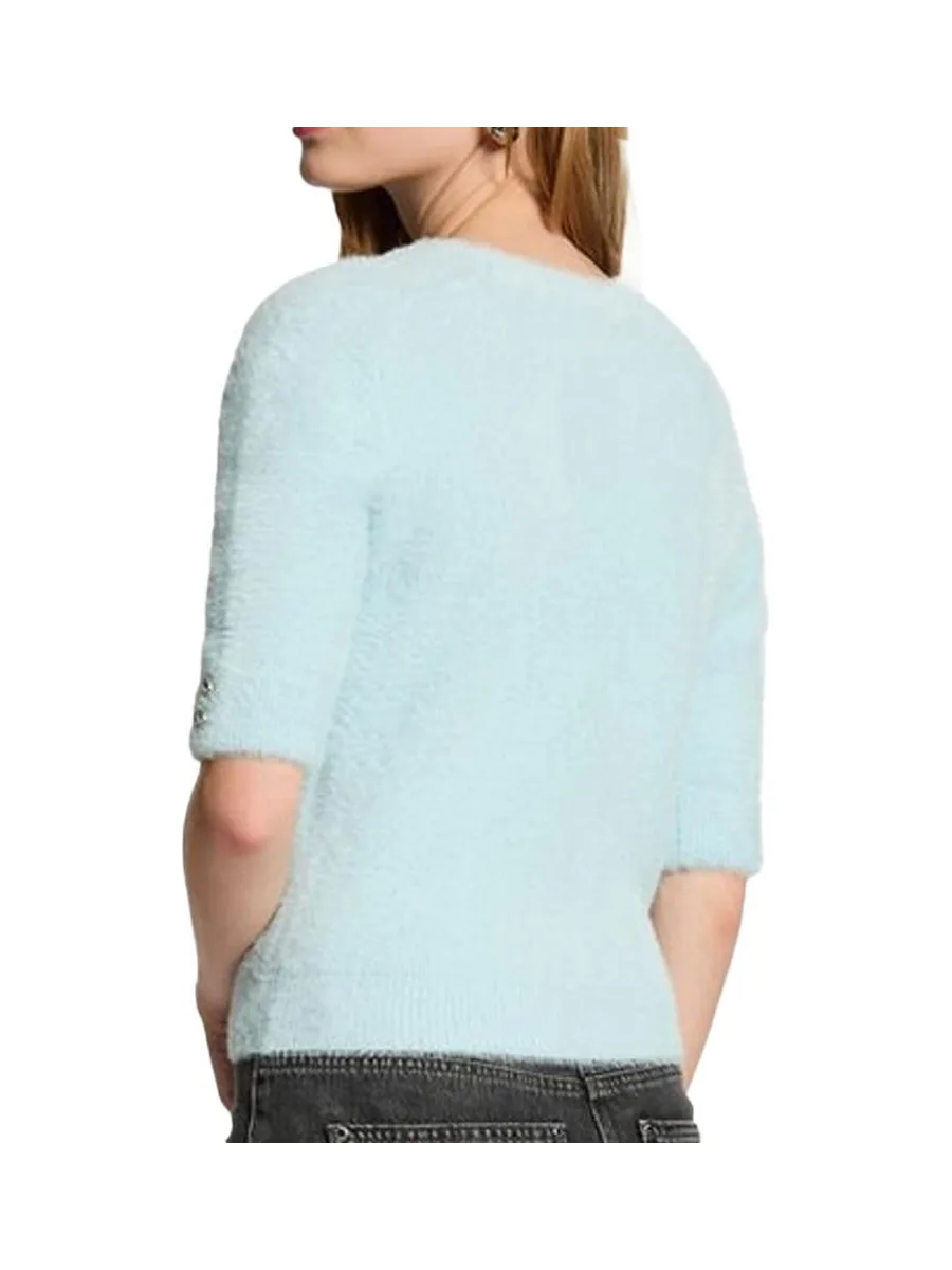 Pull Manches Courtes Turquoise Femme Morgan MTOM 3