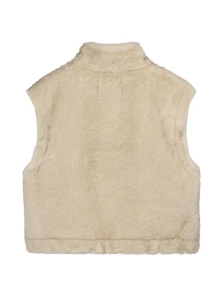 Gilet sans manches effet fourrure Beige femme Teddy Smith lou 2