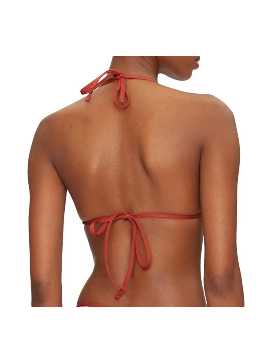 Haut de Bikini Terracotta Femme Lacoste Printed Jeresey 2