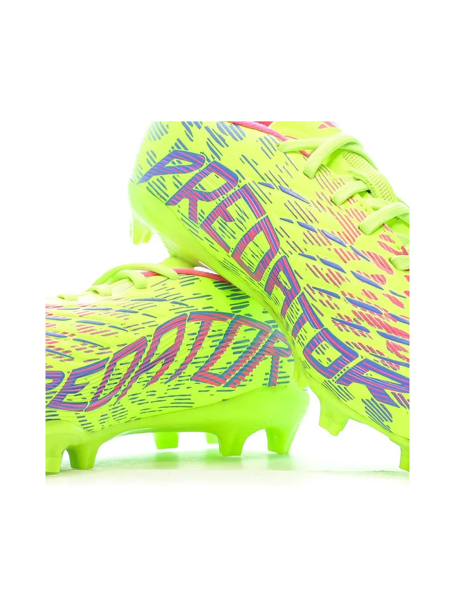 Chaussures de Foot Jaunes Junior Adidas Predator League FG/MG 8