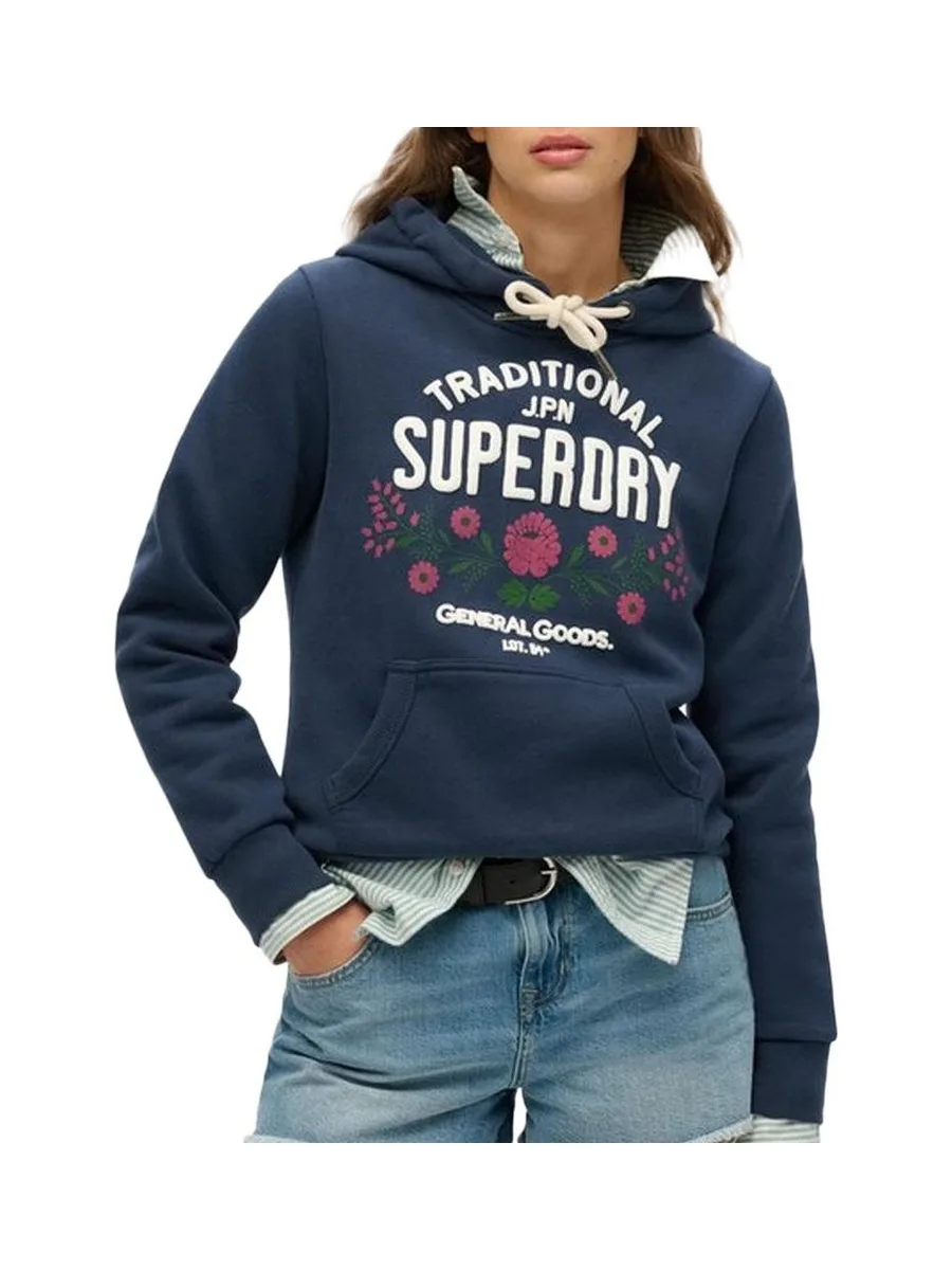 Sweat Marine Femme Superdry Lot 54 Hood 1