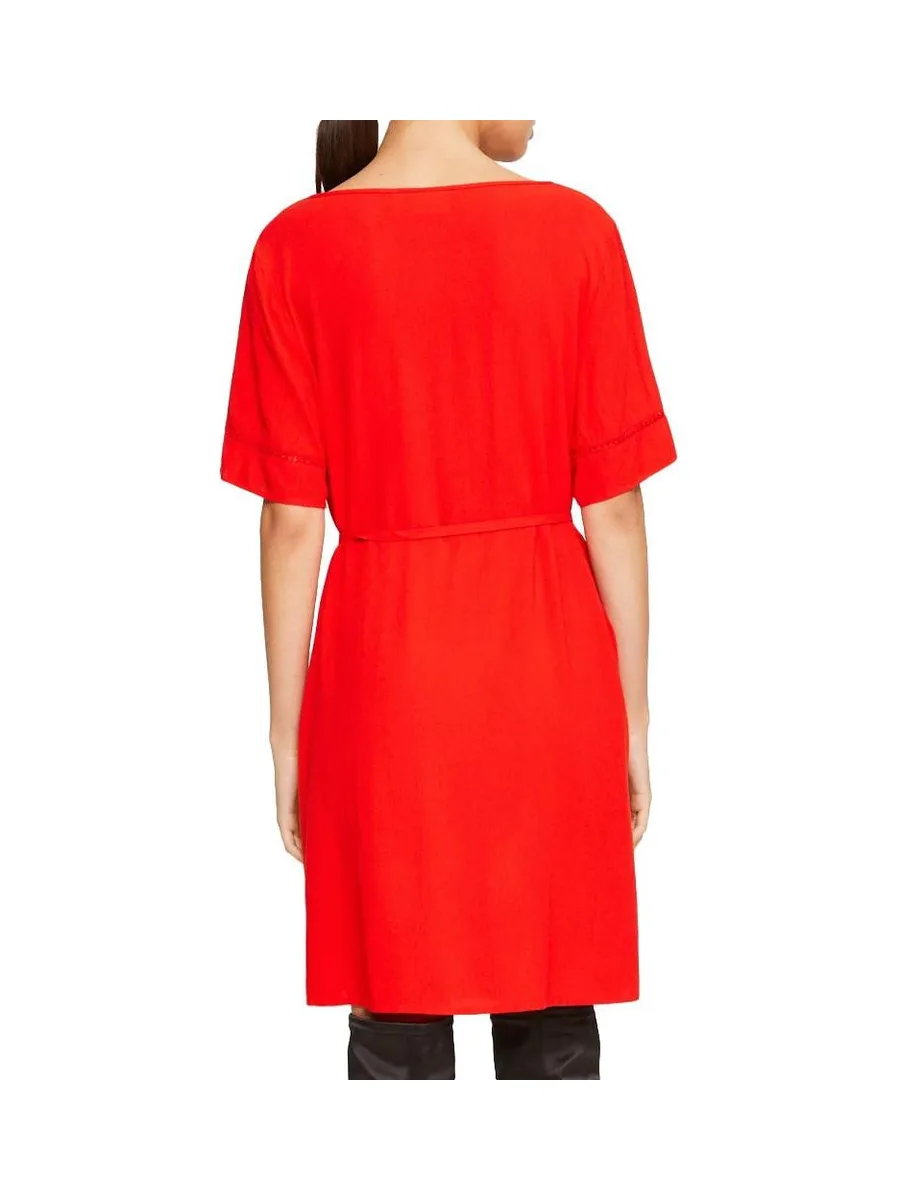 Robe Rouge Femme Vila Detail 3