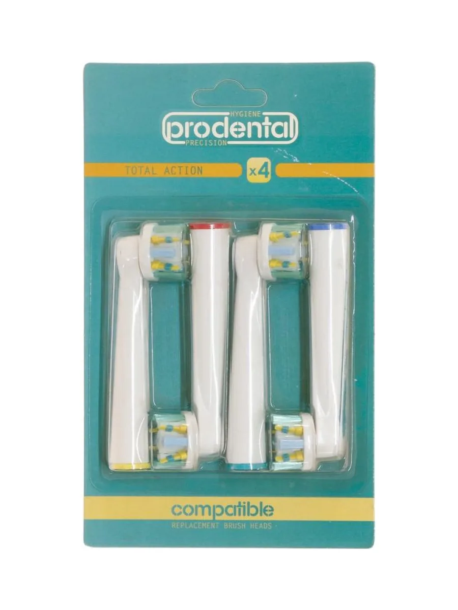 x4 Brossettes Rotative de Rechange Prodental Total Action 2