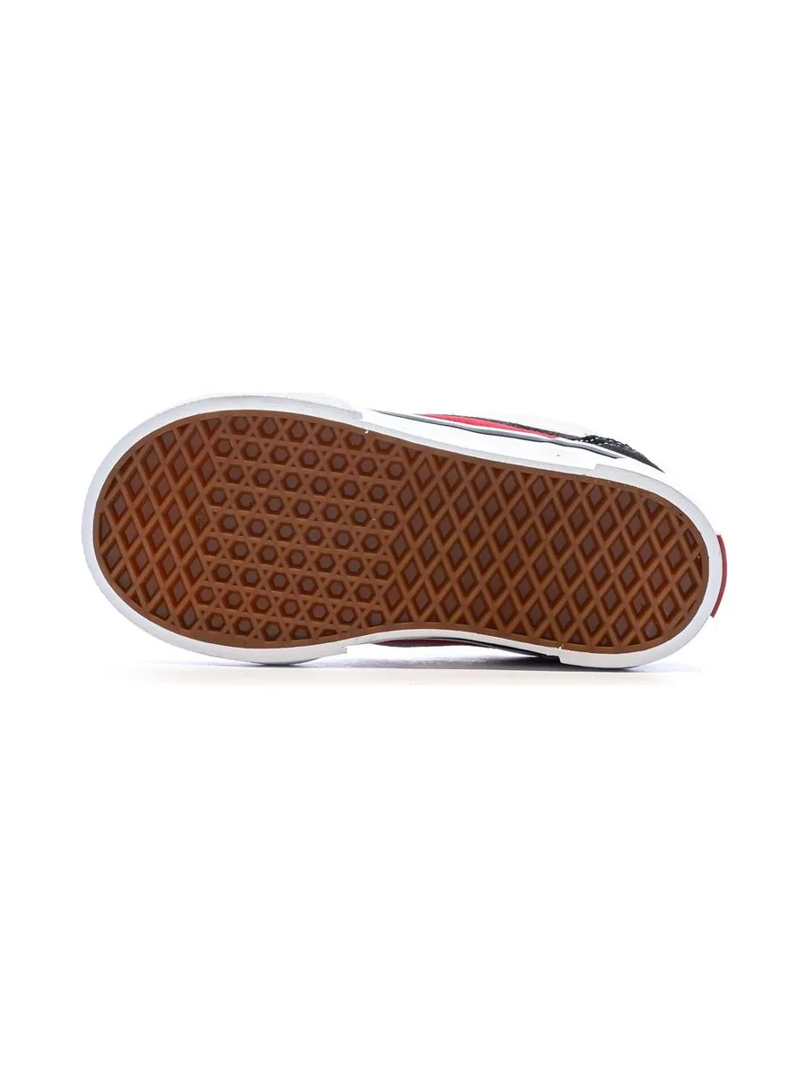 Baskets Noir/Rouge Enfant Vans Knu Skool Elastic 5