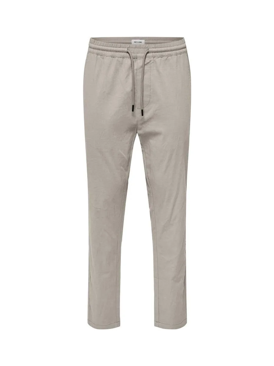Pantalon fluide Beige Homme Only & Sons Capri 1