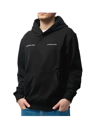 Sweat à capuche Noir Homme Calvin Klein Jeans Big Box Logo 1