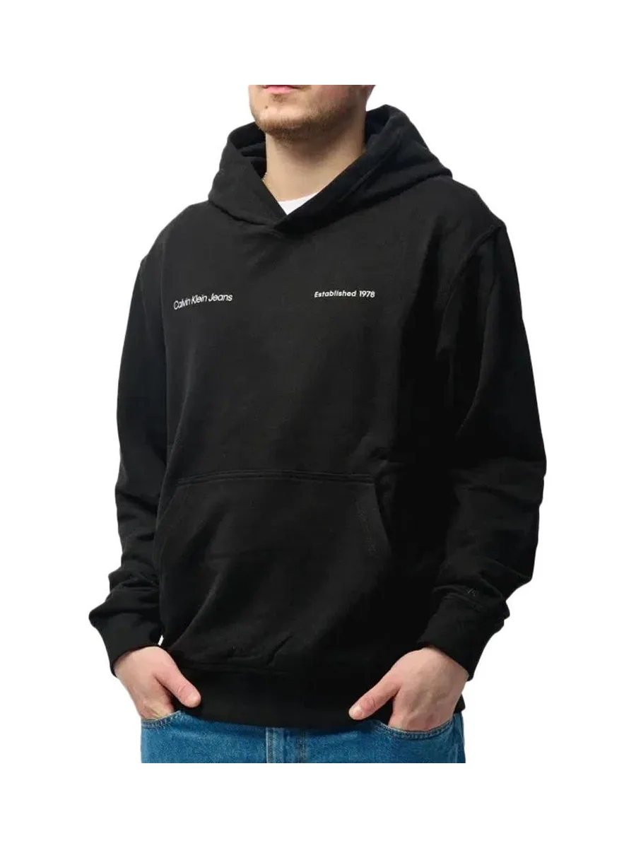 Sweat à capuche Noir Homme Calvin Klein Jeans Big Box Logo 2