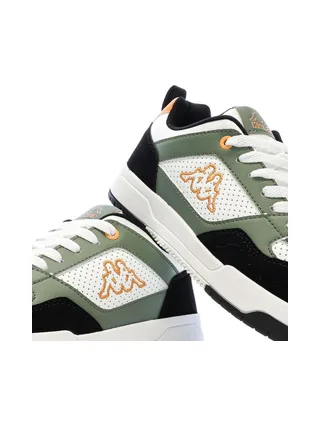 Baskets Blanc/Vertes/Noires Garçon Kappa Logo Manis 7